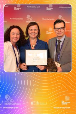 The picture of the Town's of Mariehamn representatives at the Award ceremony