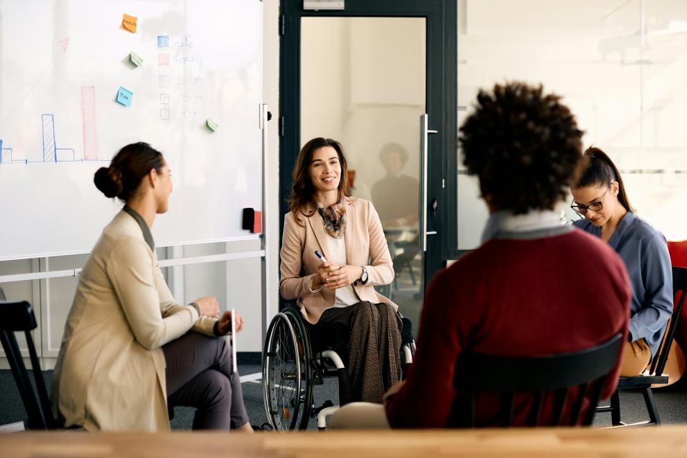 Group of people talking